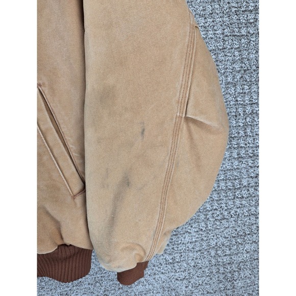 Vintage Carhartt J13 Santa Fe Mens XL Tan Beige Work Jacket Quilt Lined - Picture 6 of 13